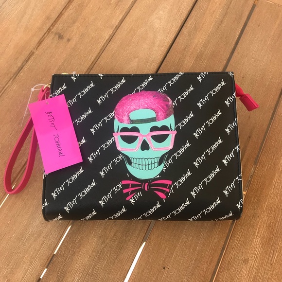 Betsey Johnson Handbags - Betsey Johnson large wristlet clutch
